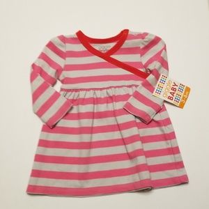 Giggle baby pink and gray dress